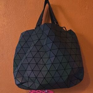 Issey Miyake Black Geometric Tote